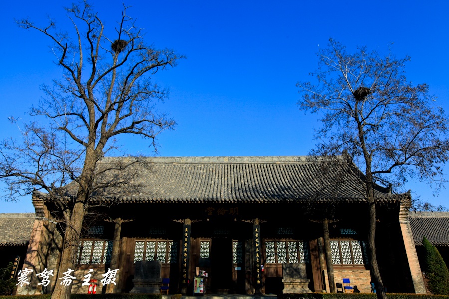 平遥古城里蓝天下的古色古香,影视