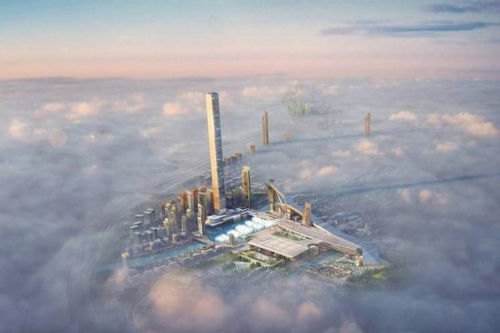 图为设计规划图中的最高大厦“迪拜一号”。