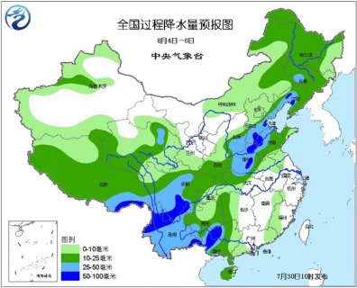 2015年7月30日中央气象台未来十天中央天气预报