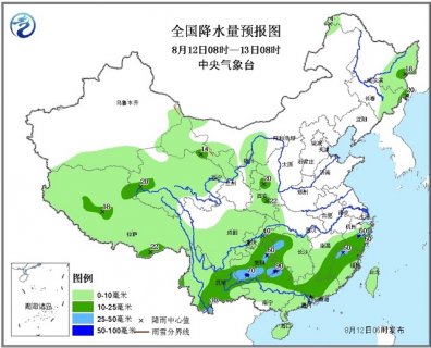 2015年8月12日中央气象台天气预报cctv1 2015.8.12