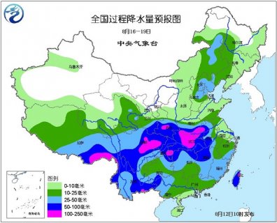 2015年8月12日中央气象台未来十天中央天气预报