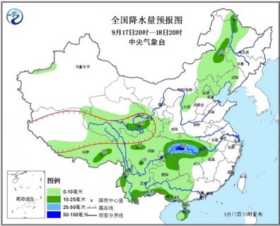 2015年9月17日中央气象台天气预报cctv1 2015.9.17