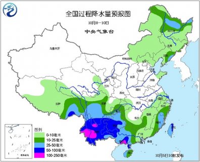 2015年10月5日中央气象台未来十天中央天气预报